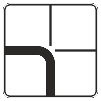 Дорожный знак 8.13 «Направление главной дороги»